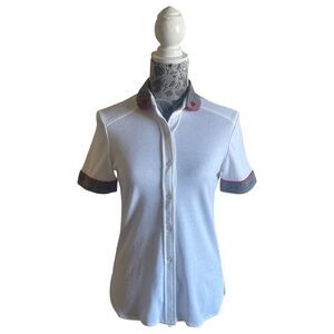 Vintage 80s Joyce Sportswear Twee Embroidered Strawberry Collar Top